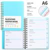 A6 Passordspole Notebook Tilpasset alfabetetikettindeks Notebook Business Meeting Notebook