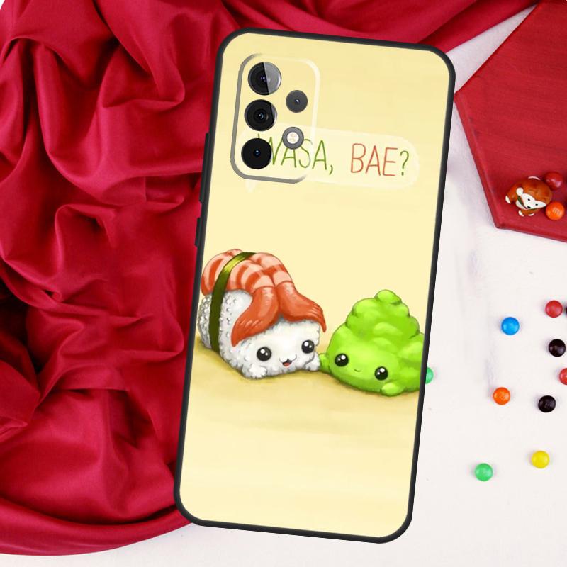 Sushi Maki Rice Kitchen Food Cute For Samsung Galaxy A52 A32 A22 A54 A14 A16 A26 A36 A56 A55 A35 A05 A06 A15 A53 A33 A13 Case