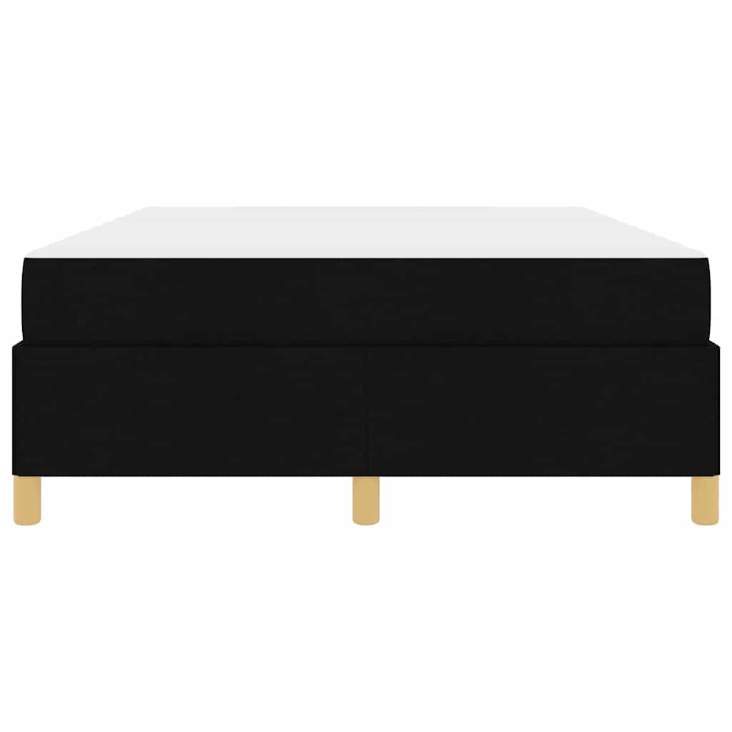 Bed Frame with Mattress Black 140 x 190 cm Fabric