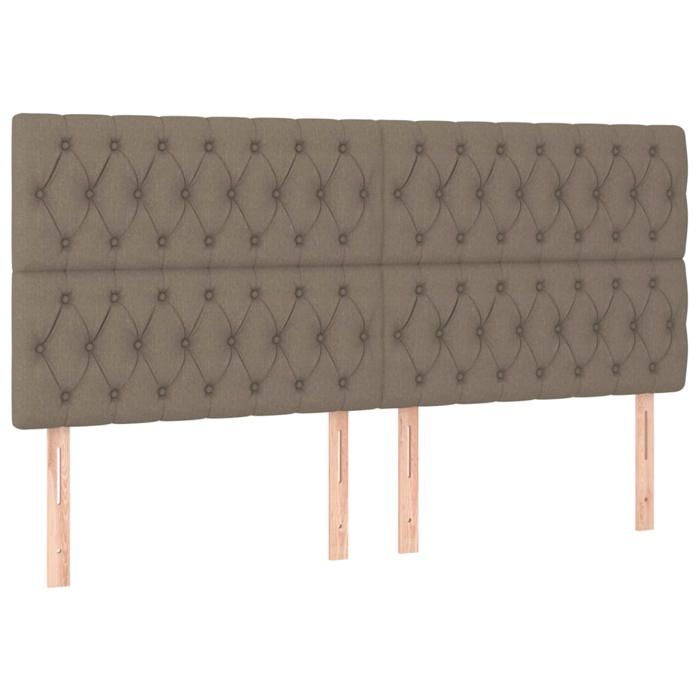 Tête de lit - Maison Exclusive - Taupe - 200 x 7 x 118/128 cm - Hauteur réglable