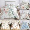 Rustic Flower White Tree Leaves Floral Comfortable Duvet Cover Pillowcase Bedding Set Children Bedroom Decoration Home Textile