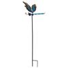 Metal Butterfly Dragonfly Garden Stake Stained Glass Yard Decor Outdoor Lawn Patio Flower Pot Pathway Hanging Ornament