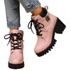 Thick-heeled Martin Boots Women's 2025 Autumn/winter New High-top Platform Platform Plus-size Booties