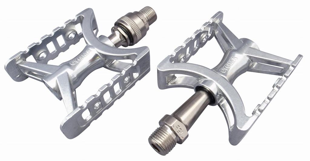 Mikashima (MKS) CYGMA OneSideEzy Bicycle Pedals, Silver