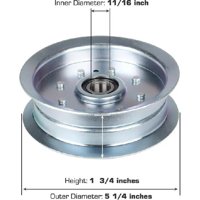 3 Pack Flat Idler Pulley for Cub Cadet MTD 756-05034A John Deere GY20629 GY22082 GY20639
