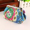 Women Fashion Cute Flowers Embroidered Case Wallet Card