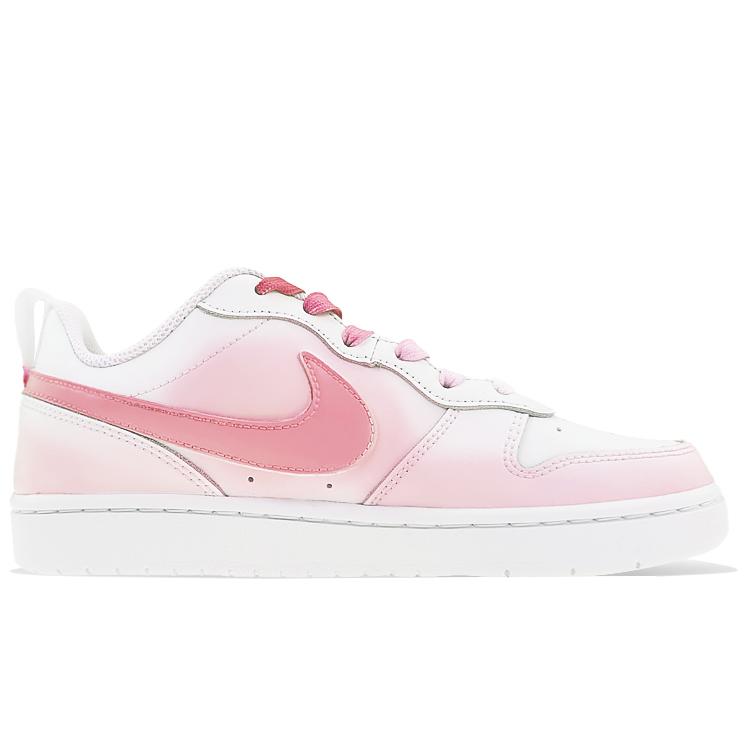 Nike Court Borough Low 2 Low top Skateboard Shoes GS Pink BQ5448-100(Team40-GS)