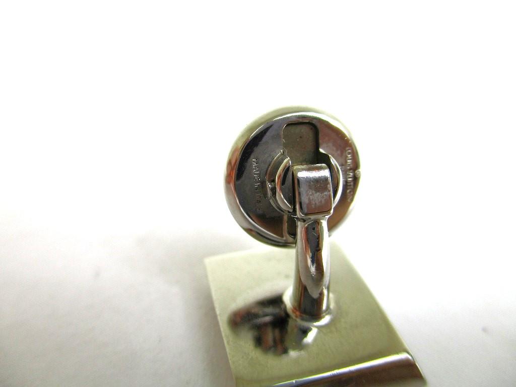 Authentische LOUIS VUITTON Manschettenknöpfe aus silbernem Metall Damier #9816 Vom Verkäufer überholt