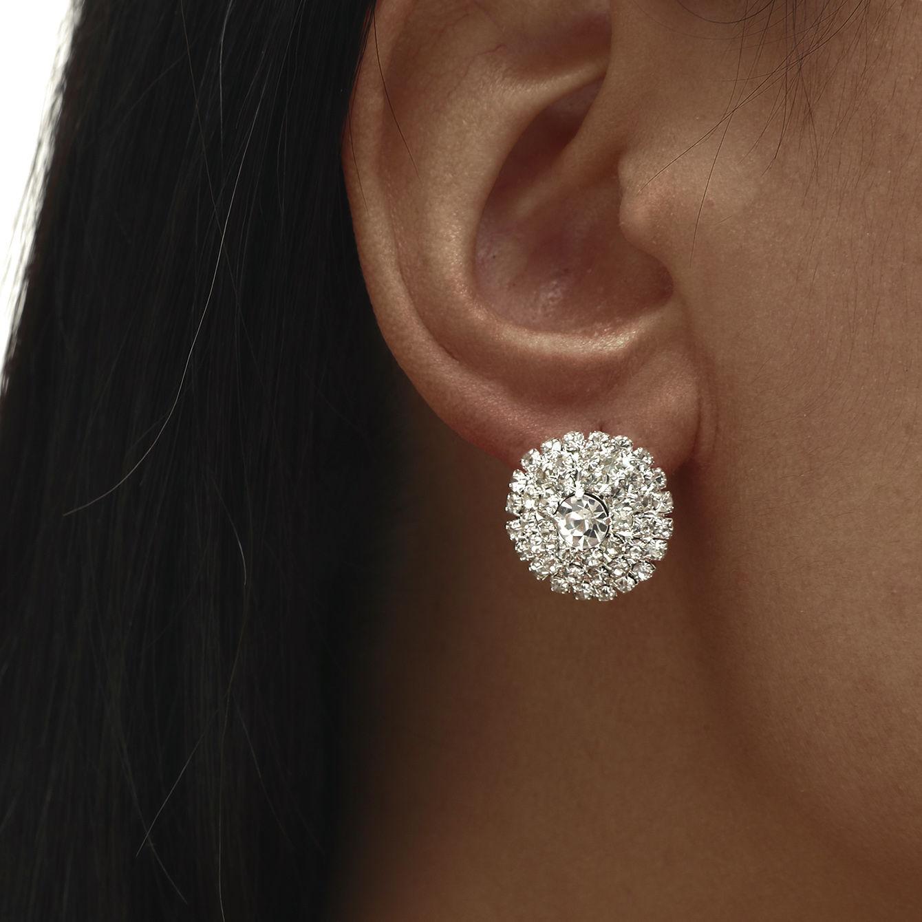

Women Fashion Shiny Rhinestone Big Drop Dangle Earrings Maxi Evening Dress Statement Earrings Accessories Wedding Bride Jewelry