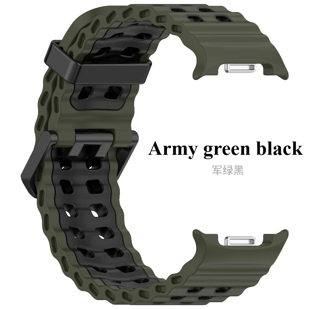 Marineband Für Samsung Galaxy Watch 8 Classic Zubehör Zweifarbige Sport Silikon Armband Galaxy Watch 8 40MM 44mm Armbänder