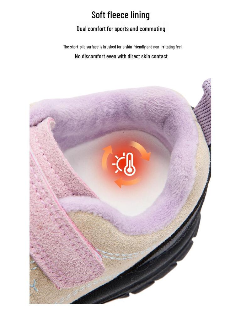 Disney Youth Large Casual Sports Shoes - 2025 Winter Velvet-Lined Girls' Sneakers, Cute and Comfy.