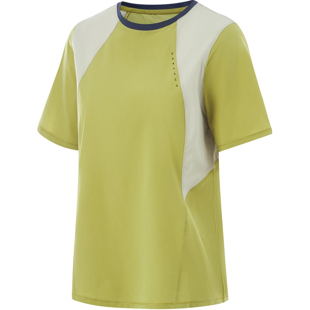 

Li Ning Серия Fitness Цветной блок Круглый вырез Удобная Дышащая Универсальная Повседневная Футболка с коротким рукавом Женская футболка ATSU528-4 M