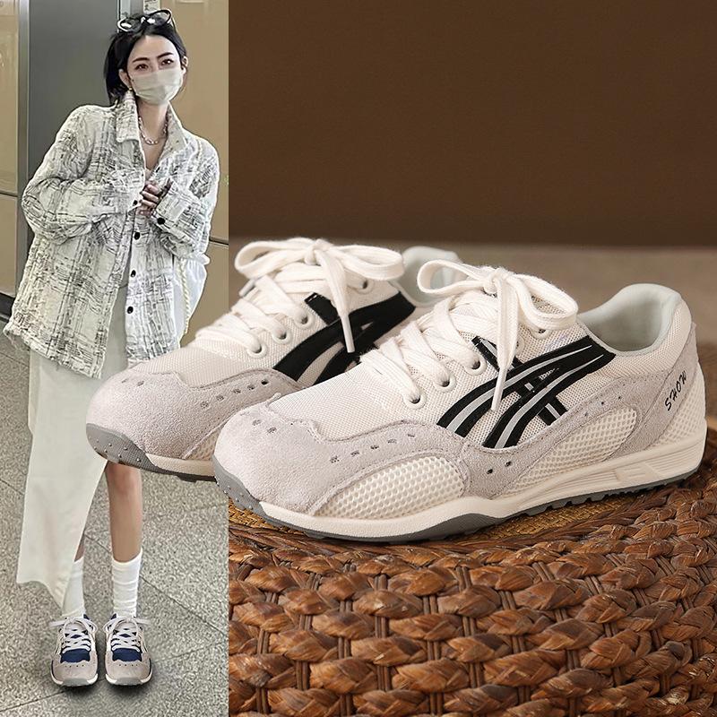 Dexun shoes women's new thin mesh breathable little white shoes in summer 2025 super fire versatile casual sports shoes