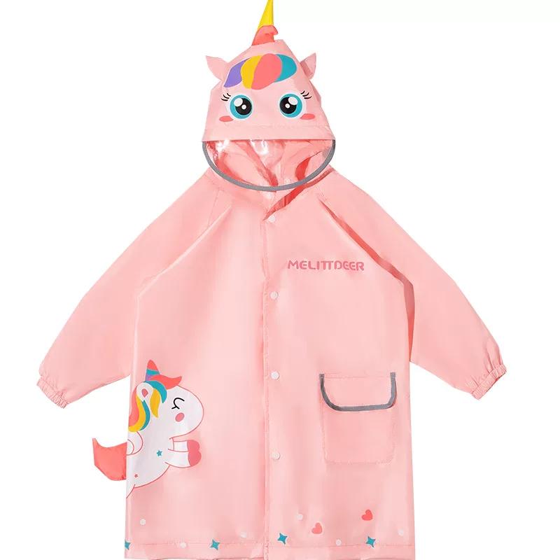 Kids Raincoat Girl 1 Long Full Body Rainproof Lightweight Cartoon School Schoolbag Seat 3 Years Old Baby Poncho Rain Boots