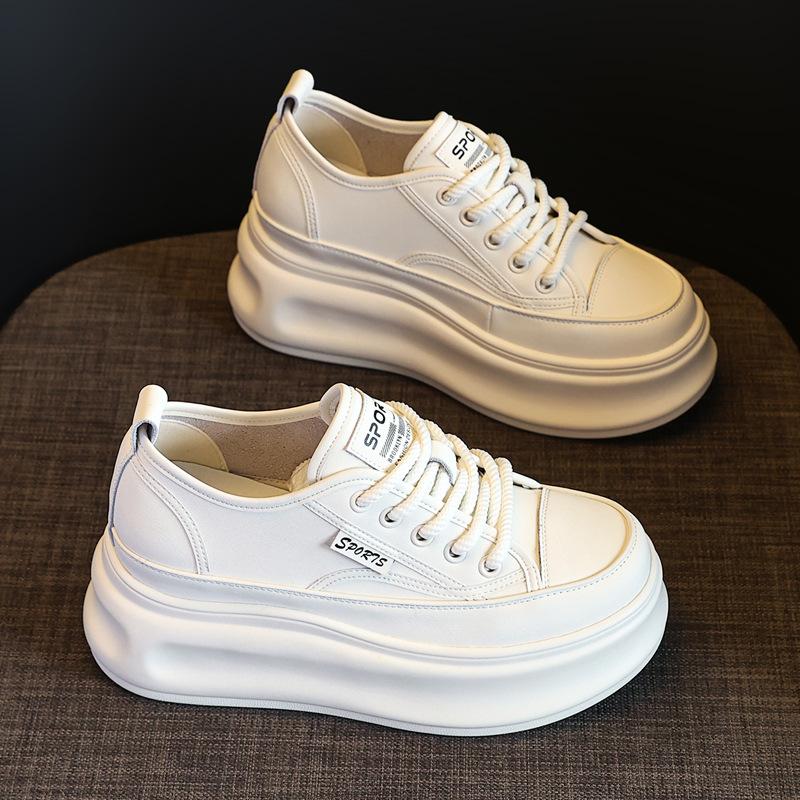 

Fujin 8 см микрофибра кожа платформа танкетка толстые кроссовки весна осень балетки ботильоны кроссовки женские удобные модные туфли 37 бежевый