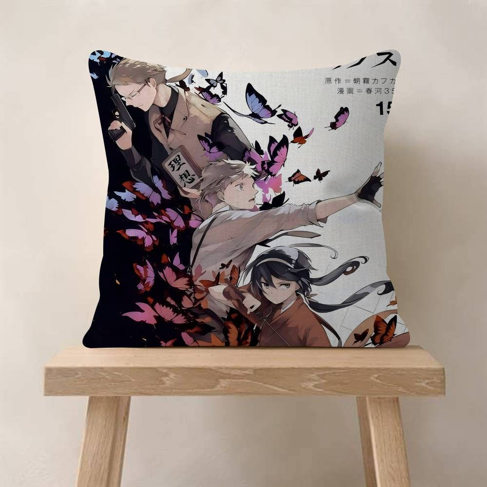 Anime BBungo SStray DDogs Pillow Anime Pillow Sofa Bed Head Pillow Cover Cushion Cover Fashion