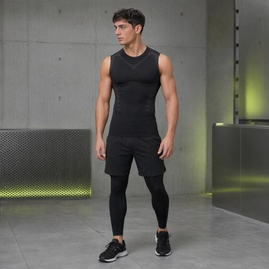 Men's Compression Tank Top High Stretch Quick Dry Athletic Vest