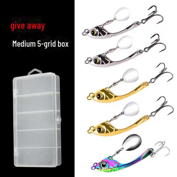 

Xuanyue Vib Metal Sequin Bait: Вращающаяся, дальнезабросная, бионическая вибрационная приманка для ловли окуня. 15g bare (no blade, no hook, no ring)