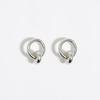 BIMBA Y LOLA Silver Multicolor Logo Pendant Earrings B246AIW001SIF
