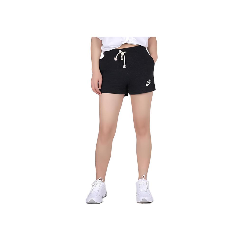 Nike Logo Print Drawstring Breathable Casual Sports Regular Shorts Women shorts Gray CJ1827-010