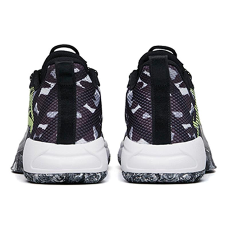 Anta Attack 3 Slip-Resistant Cushioning Wear-Resistant Low-Top Basketball Shoes Black White Gray Sneakers 112131609-2