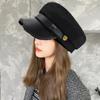 Flat Cap Vintage Navy Cap Flat Top Hat Octagonal Hat Flat Peaked Caps Duck Tongue Cap Warm Beret Hats Women Men