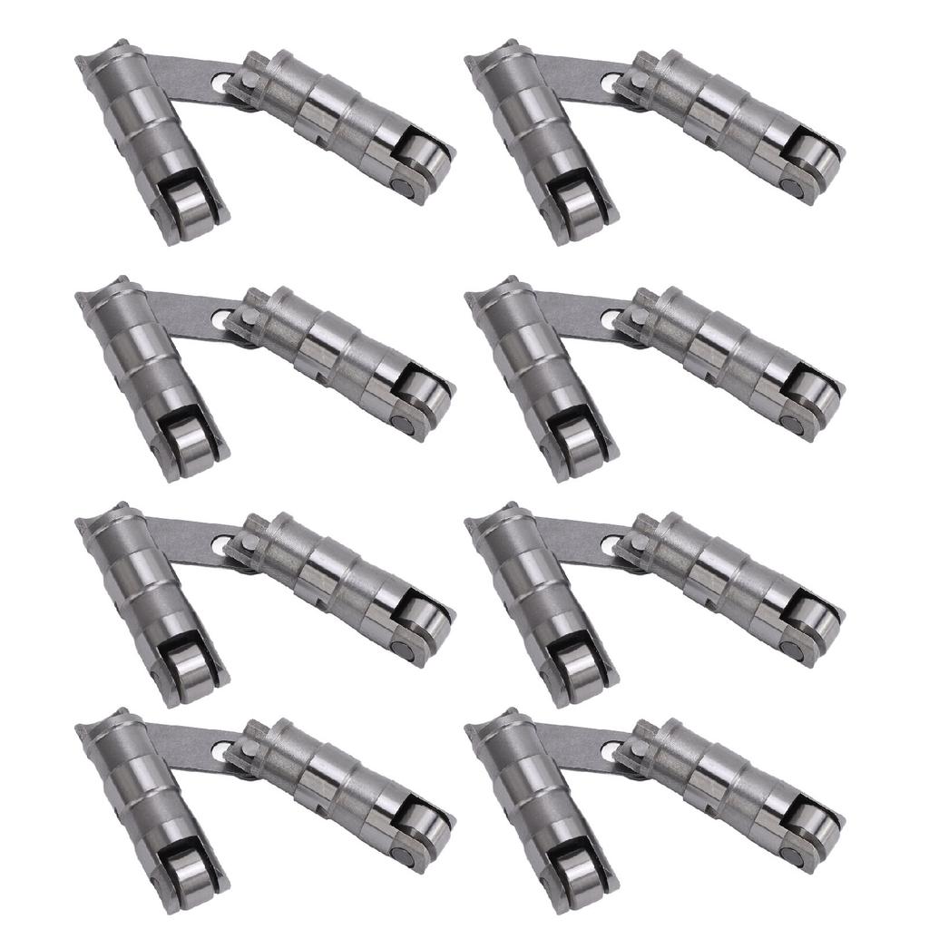 8PCS Hydraulic Roller Lifter Set Alloy Steel Roller Lifters with Link Bar Replacement for SBC 350 265 400 V8