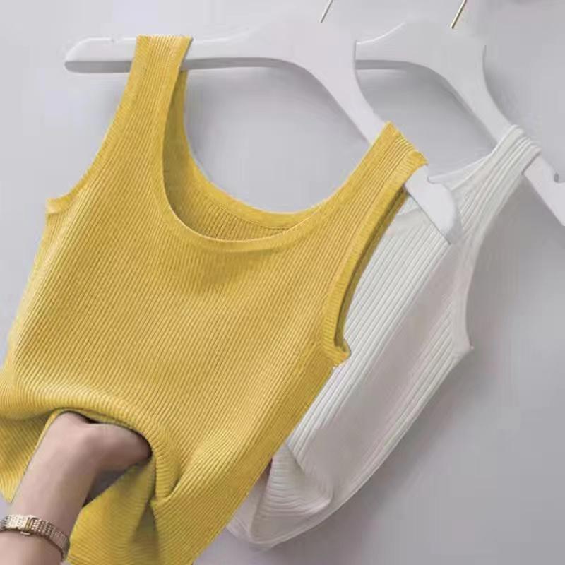 Vest Women Slim Outer Wear Inner Layering Bottomed Sleeveless Shirt Thin