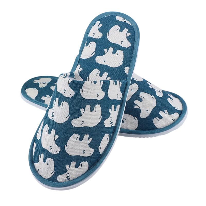 1Pair Disposable Breathable Entertaining Guests High Quality Animal Print Hotel Supplies Non-Slip Travel Slippers Multiple Colors