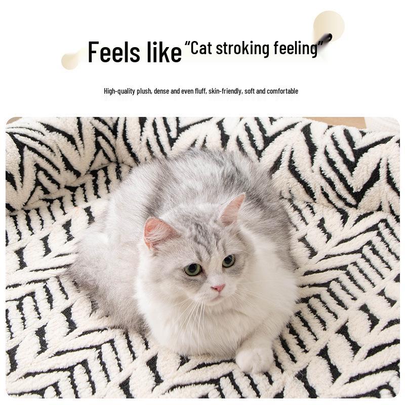 Plush Anti-Scratch Non-Slip Pet Mat for Cats & Dogs - Thickened Sofa Dog Bed