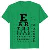 Men's Clothing Novelty Awesome Earth Is Flat Eye Chart Classic Tee Shirts Graphic Streetwear Short Sleeve Tops Summer T-shirt