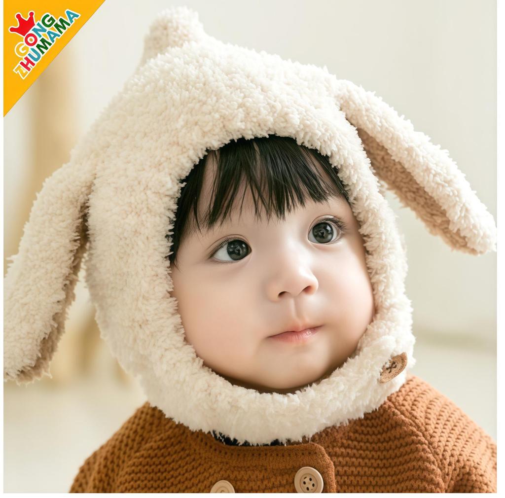 Unisex Baby Ear Protection Hat & Scarf Set: Cute Korean Style for Autumn/Winter