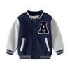 2022 Fall baby Gutter Baseball varm jakke koreansk versjon Casual Velvet Baseball jakke barn Jakke barn jakke