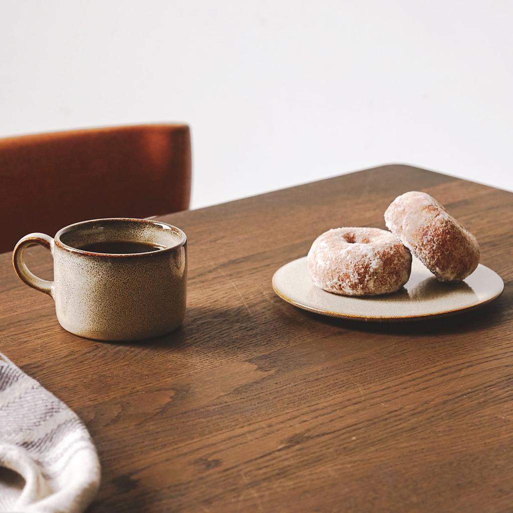 aito Seisakusho Coffee Cup and Plate Approximately Feel the Mino Dishwasher Made in Japan 113514 "ITSUMO Always" Set, 250ml, Moment, Beige, Ware,