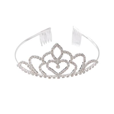 Shiny Women Princess Svatební koruna Svatební Crystal Crown Pokrývky hlavy Šperky do vlasů