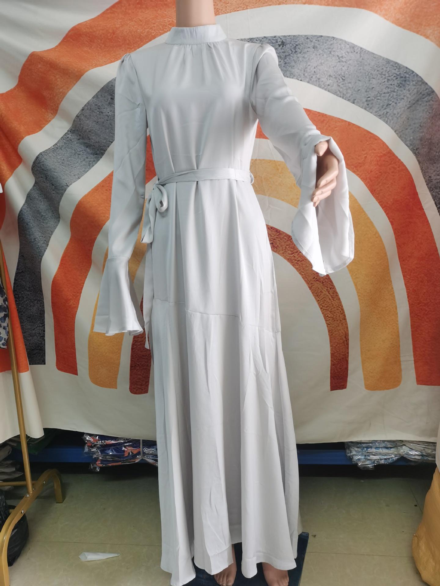 

Мода Весна 2024: Женское облегающее платье с рукавами-трубами и шнуровкой, длинная юбка Medium