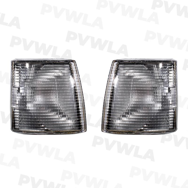For VW T4 1995 1996 1997 1998 1999 2000 2001 2002 2003 Pair Left & Right Side White Turn Signal Corner Light Without Bulbs