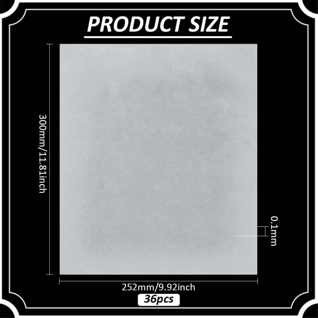 2025+ 36 PCS Iron on Double Sided Adhesive Sheets 9.8x11 Inch Hot Melt Adhesive Film Patch Magic Fabric Repair Iron-on Patch