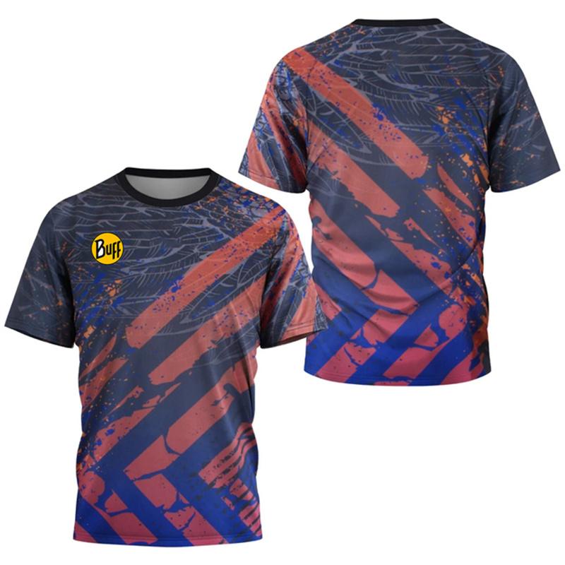 Summer Round Neck 3D BUFF Print Top Fashionable Casual Sport Short Sleeved Men's T-shirts
