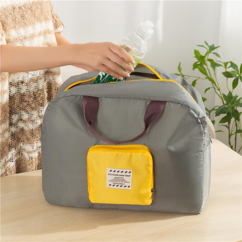 Large Capacity Foldable Korean Style Travel Bag - Handheld & Shoulder Strap