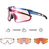 Neue photochrome Radsport-Sonnenbrille Professionelle Rennrad-Brille für Herren Fahrrad Winddichte Sandbrille Fahrradbrille UV-Schutz Antibeschlag