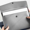 Large Capacity File Organiser Documents Pouches Magnetic Snap Closure Water Resistant Leather Document Folder For Office