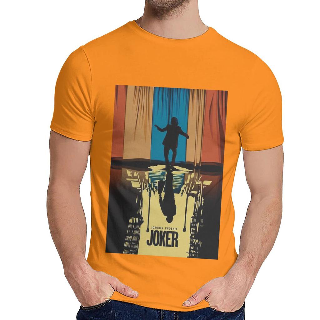 The Joker Joaquin Phoenix Poster Canvas Print T Shirt Crewneck Retro For Men Cotton Big Size