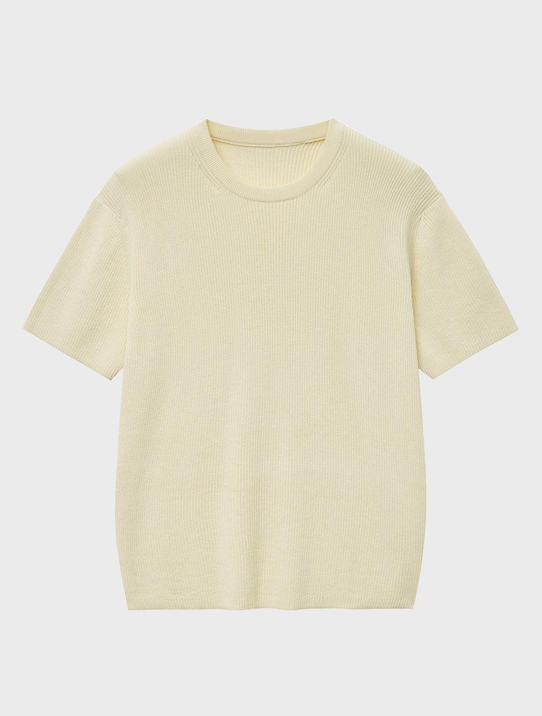 NOIRER Lux Cotton Basic Half Knit (Ivory)