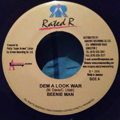 7inch Record BEENIE MAN / DON MAFIA - Dem A Look War / Mummy Maf NONE Rated R 2006 Jamaica Reggae, Ska & Dub Used