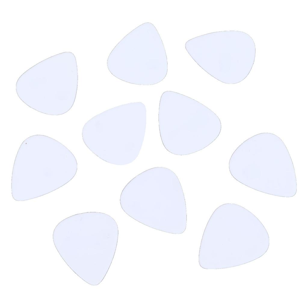 10PCS Acoustic Guitar Pick White Celluloid Guitar Pick Plectrum Set for Musical Instrument