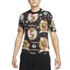 Jordan X Maison Chateau Rouge Patterned Short Sleeve T-Shirt Men Tops Black DJ9769-010