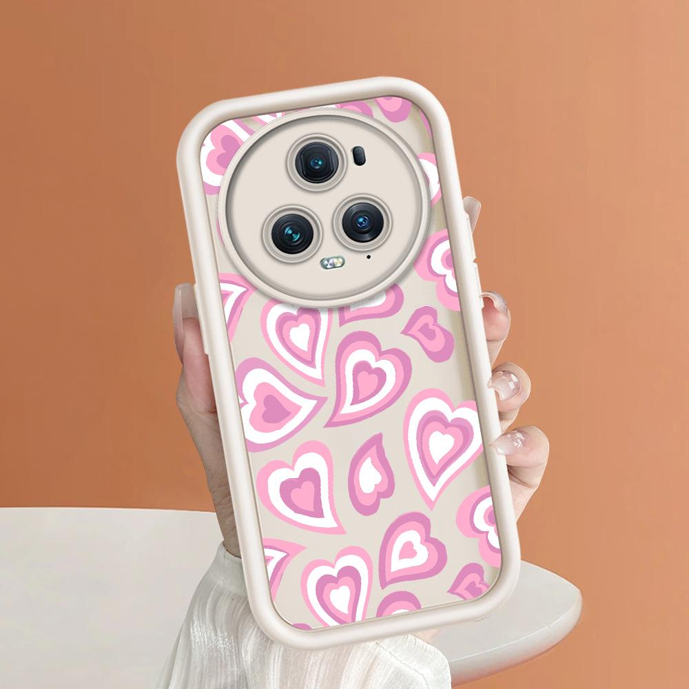 Soft Silicone Square Ladder Printing Pattern Phone Casing Full Cover Camera Shockproof Protection Rubber Case for Huawei Honor