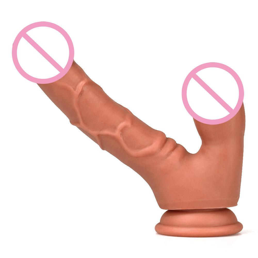 Female Liquid Silicone Dildo Manual Masturbator Suction Cup Soft Artificial Penis Large Anal Plug Adult Sexual Product