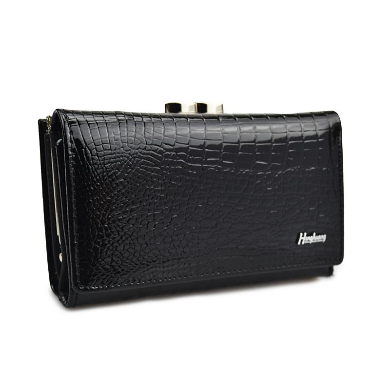 Women Wallet Genuine Leather Luxury Brand Fashion  Fashion Short Female Alligator Hasp Lady Coin Purses Small Wallets